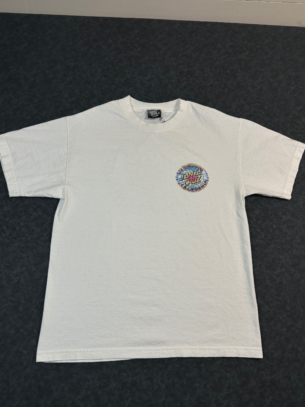 Santa Cruz The Original Skateboards Tie-Dye Circle Logo Graphic T Shirt Size M
